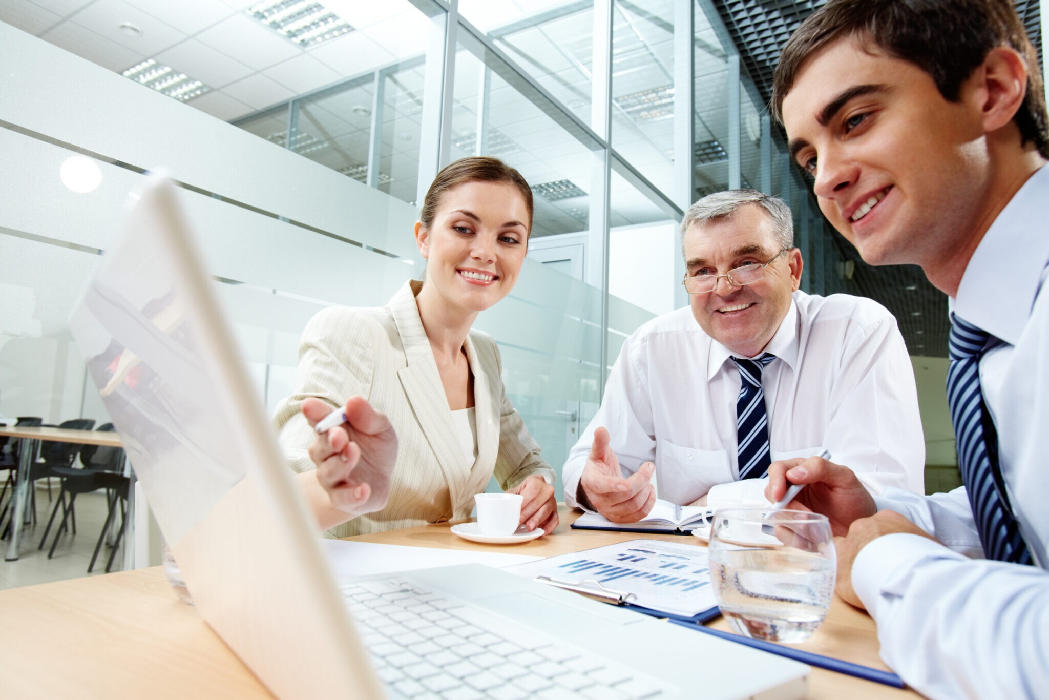 Meeting in office
