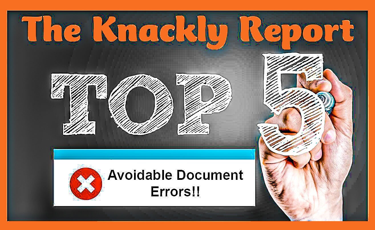 Knackly top 5 doc errors final
